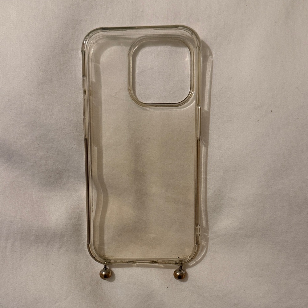 Transparent Phone Case with Gold Accents